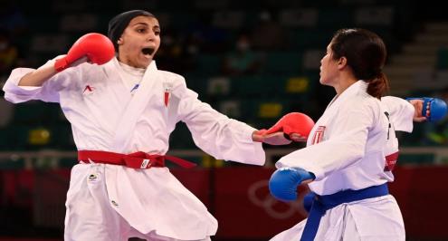 جيانا فاروق تحمل علم مصر في حفل ختام أولمبياد طوكيو